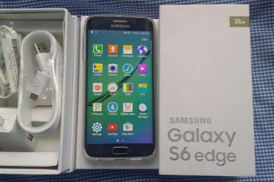Samsung galaxy s6 edge openline 32gb black sapphire complete package photo